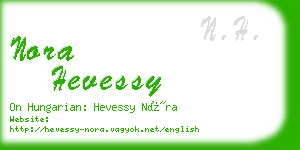 nora hevessy business card